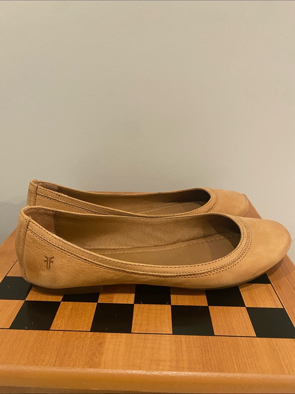 Frye Tan Leather Ballet Flats - Picture 3 of 13